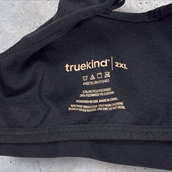 TrueKind Supportive Comfort Wireless Shaping Bra Size 2XL Black 10210 NWT - Picture 3 of 7